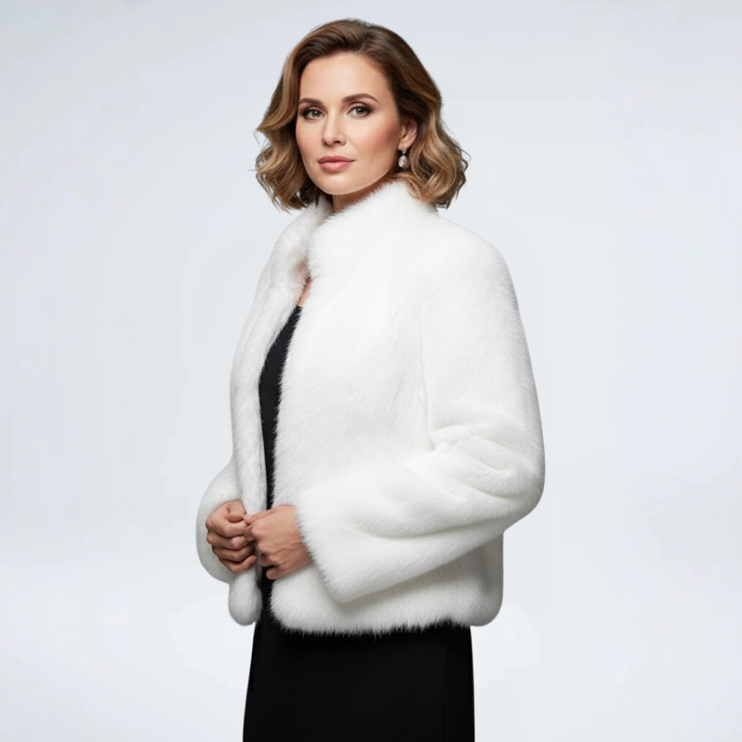 Elora | Kurzfell-Jacke mit Stehkragen