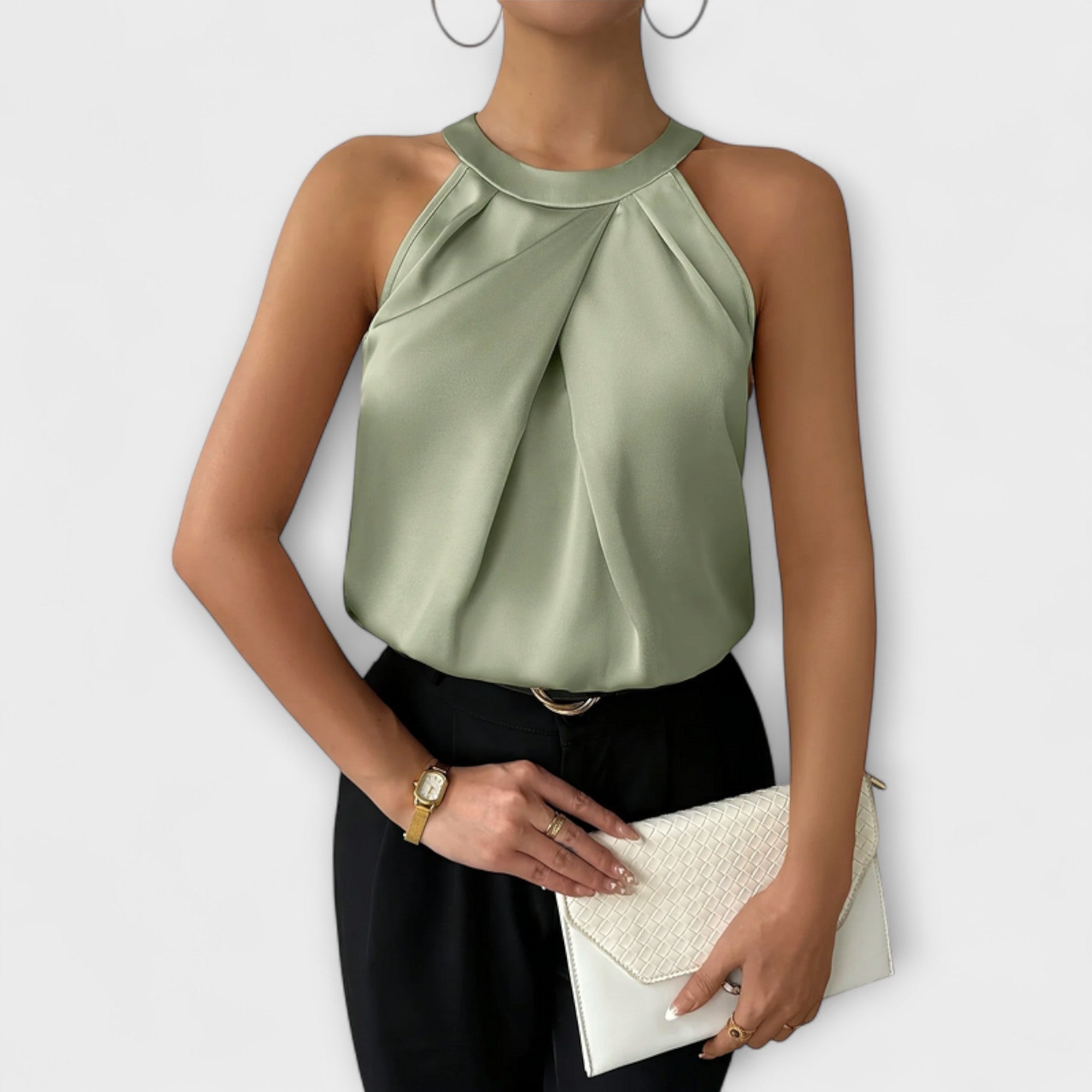 Skye - Schicke Satinbluse mit Off-Shoulder-Design