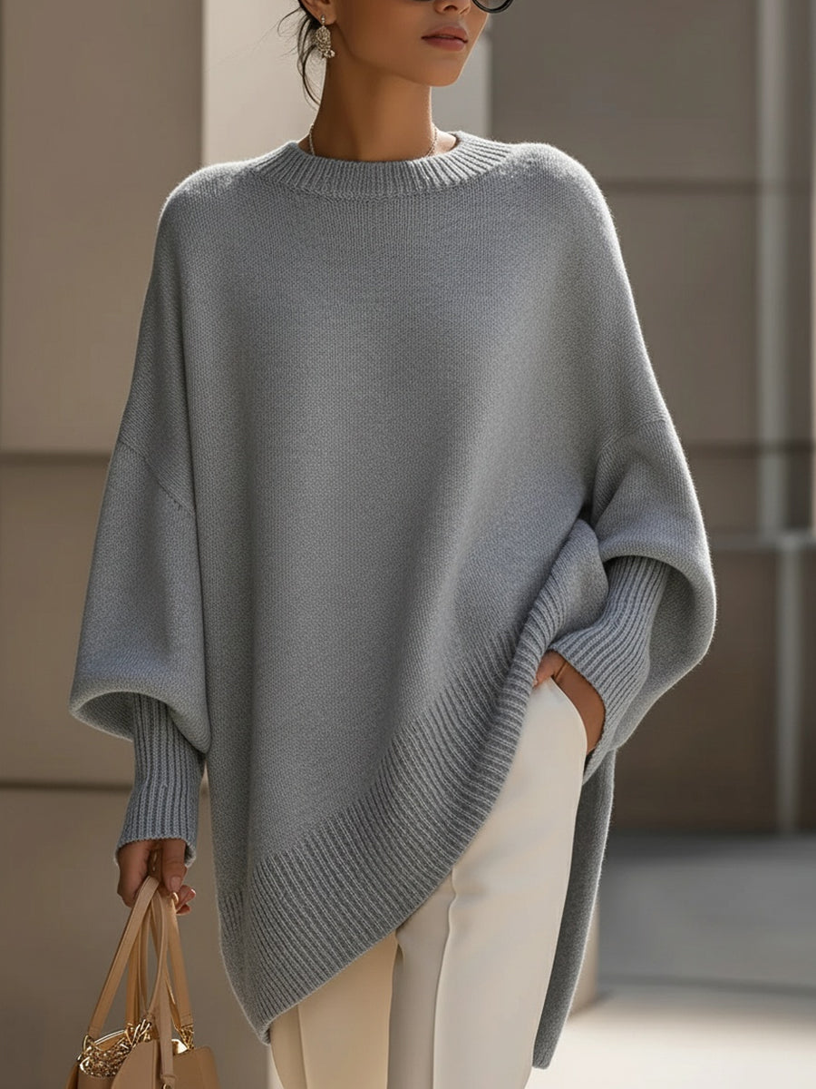 Phobe | Übergroßer Asymmetrischer Strickpullover