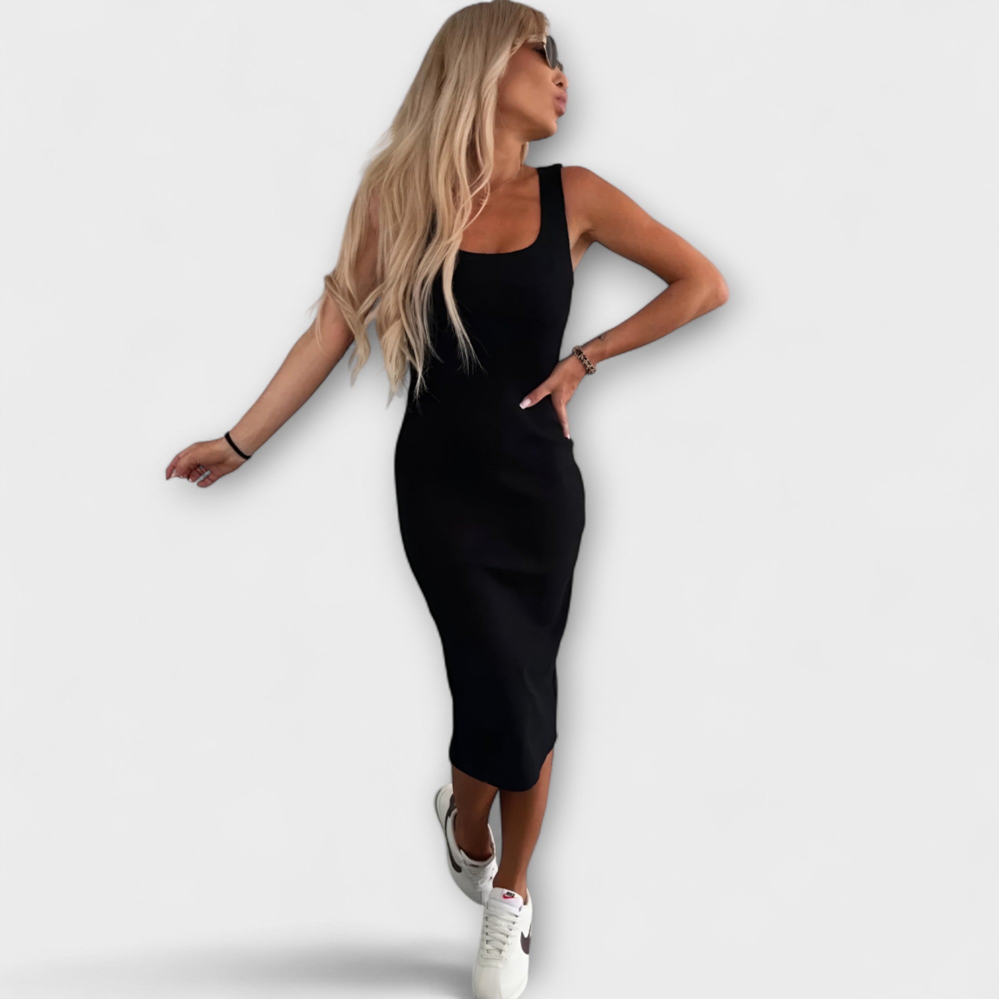 Manon - Bequemes Midi-Kleid & Cardigan