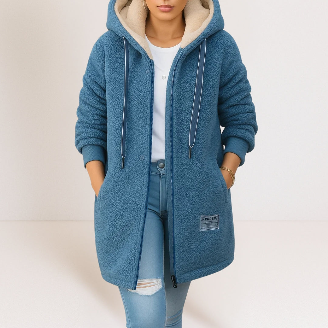 Leona | Kuschelige Fleece-Kapuzenjacke