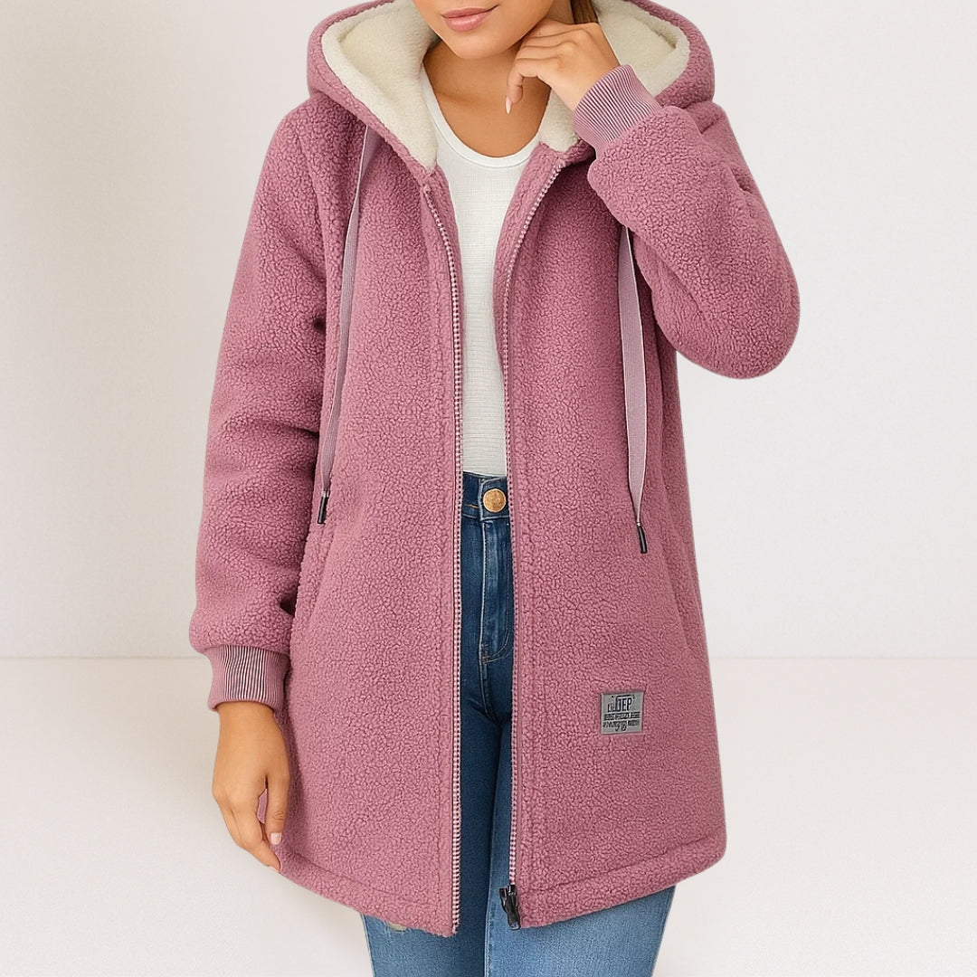 Leona | Kuschelige Fleece-Kapuzenjacke