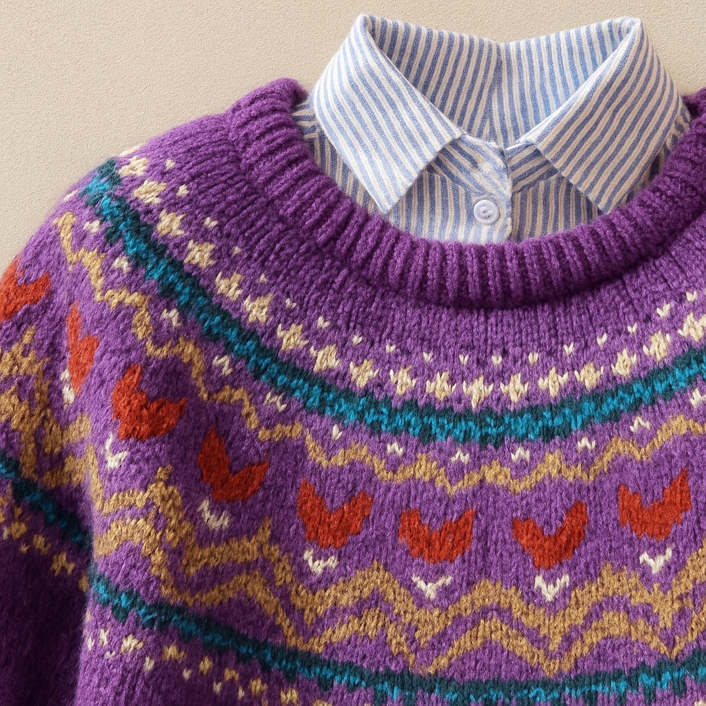 Solva™ | Eleganter Vintage Strickpullover