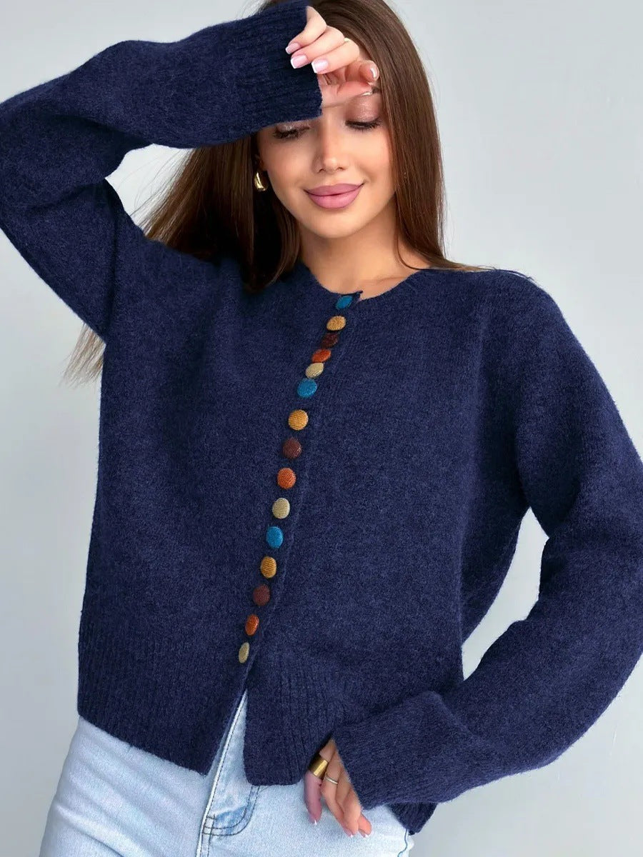 Noelle™ | Strickjacke mit Knopfakzenten