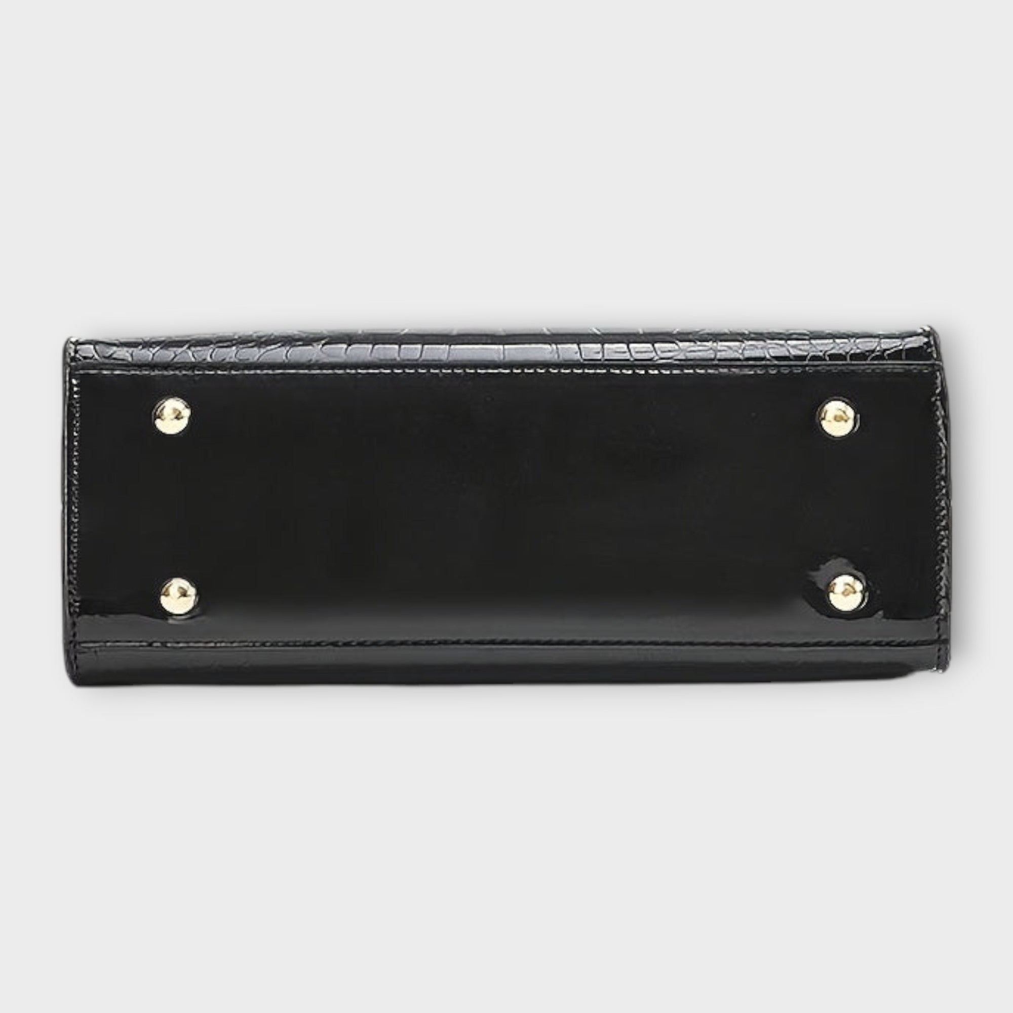 Aurora. - Glänzende Krokodilledermuster-Handtasche