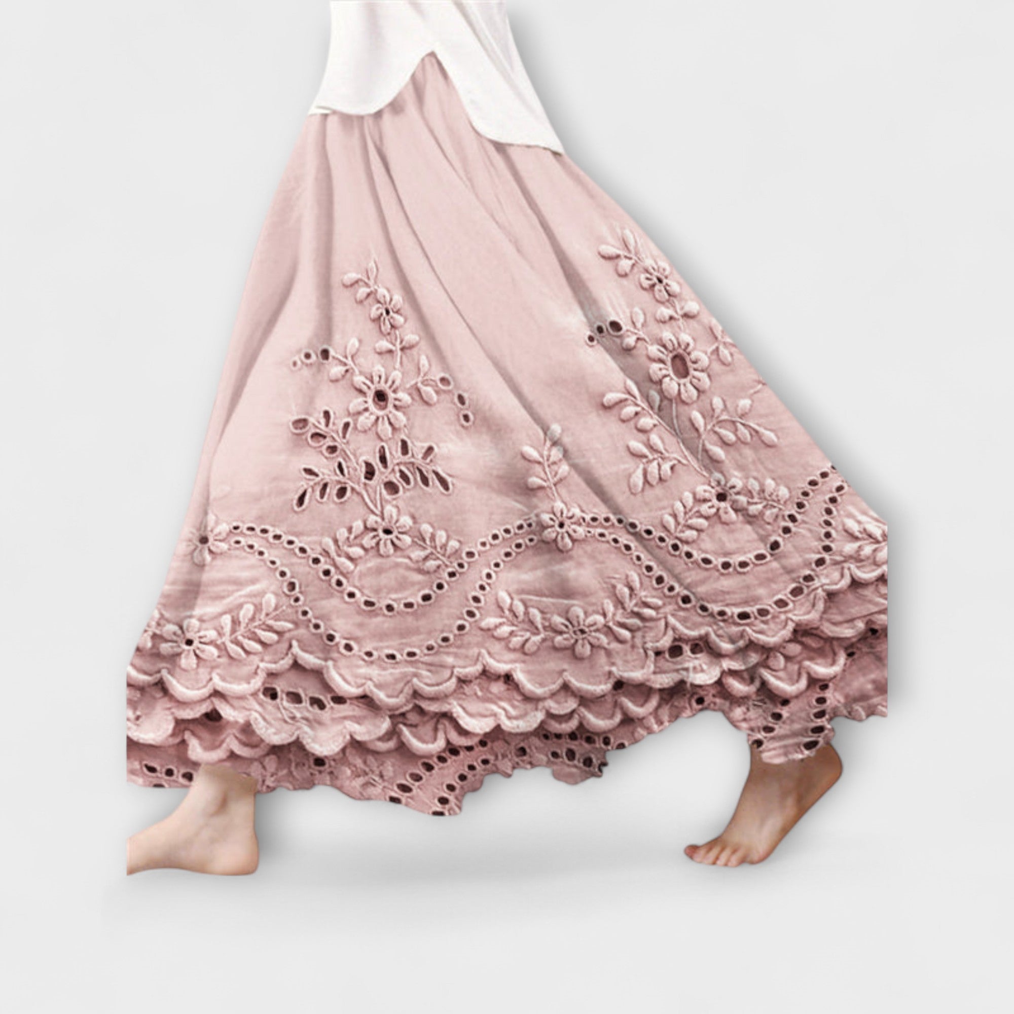 Aurora – Boho Maxirock Mit Stickerei