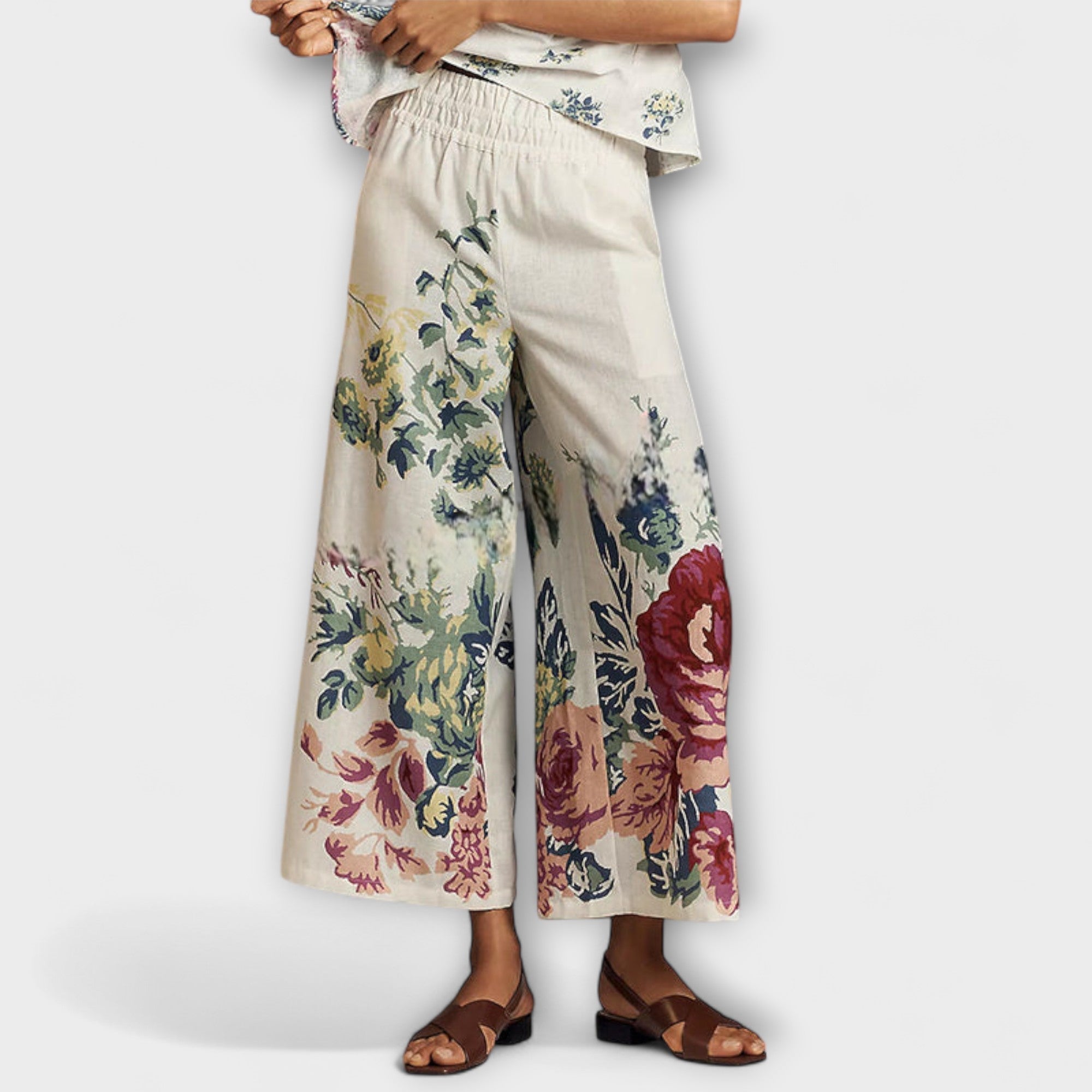 Indigo - Sommer Blumenmuster Set