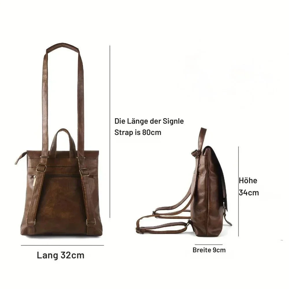 Ermelinde – Multifunktionaler Retro-Rucksack