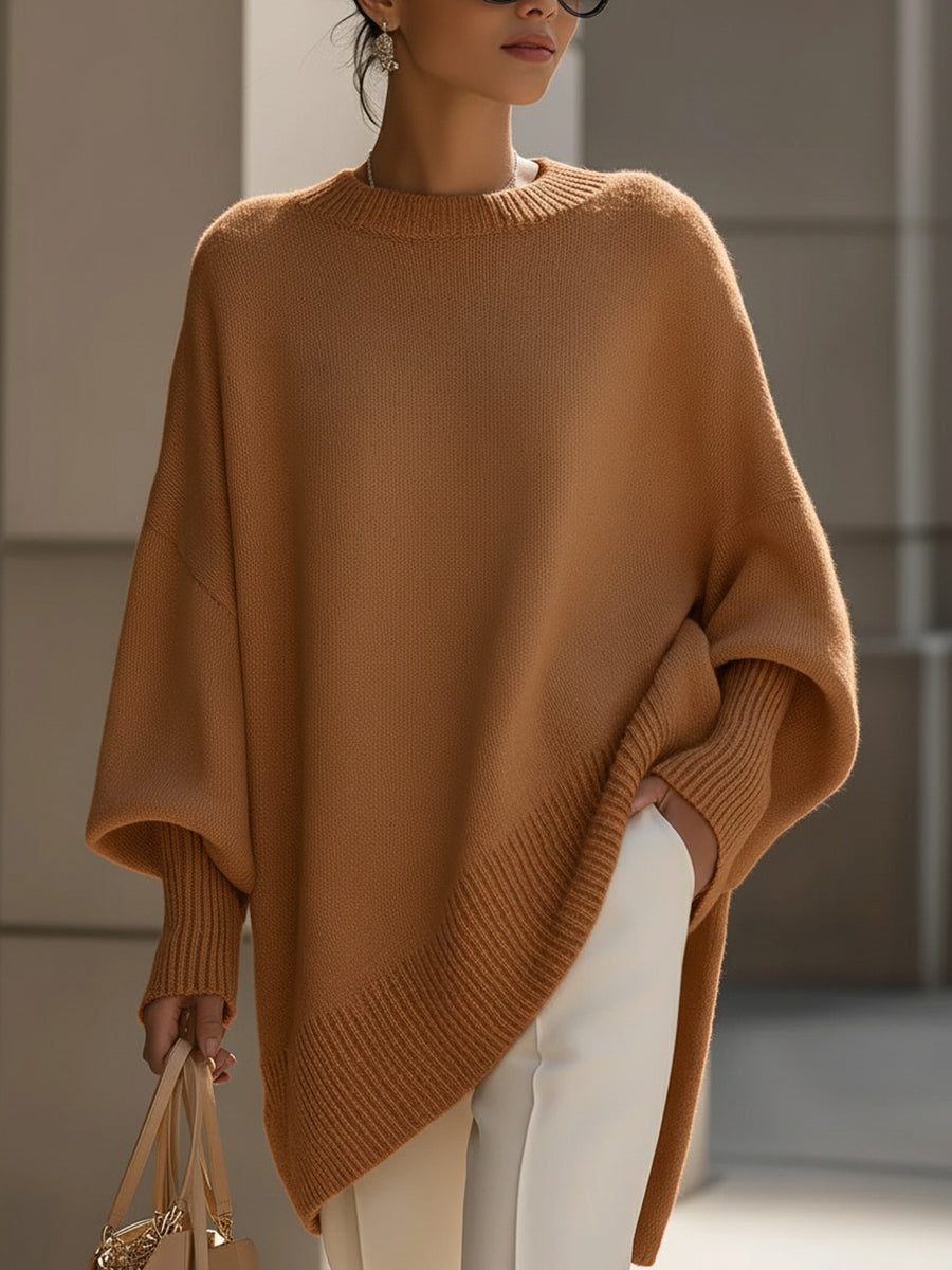 Phobe | Übergroßer Asymmetrischer Strickpullover