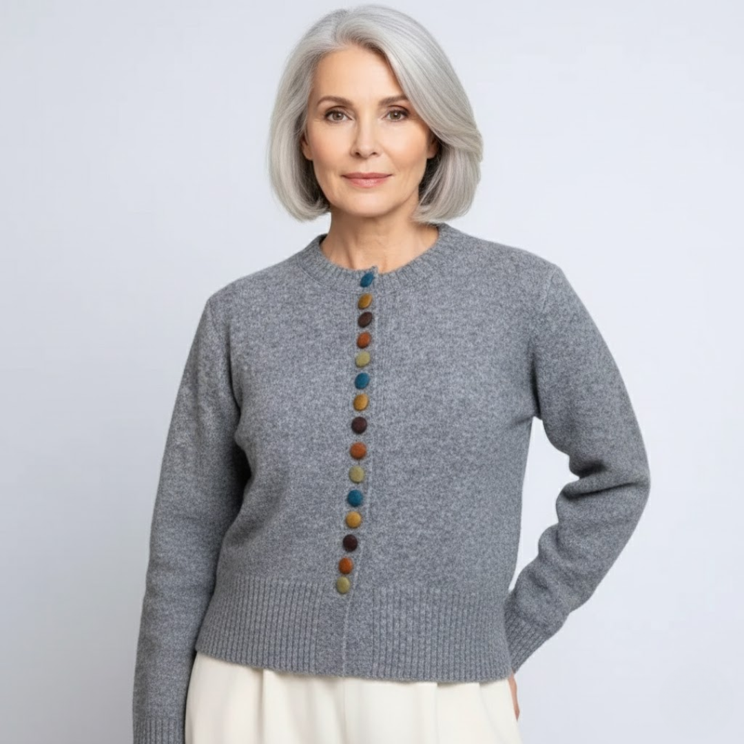 Mara™ | Strickjacke mit Farbakzenten