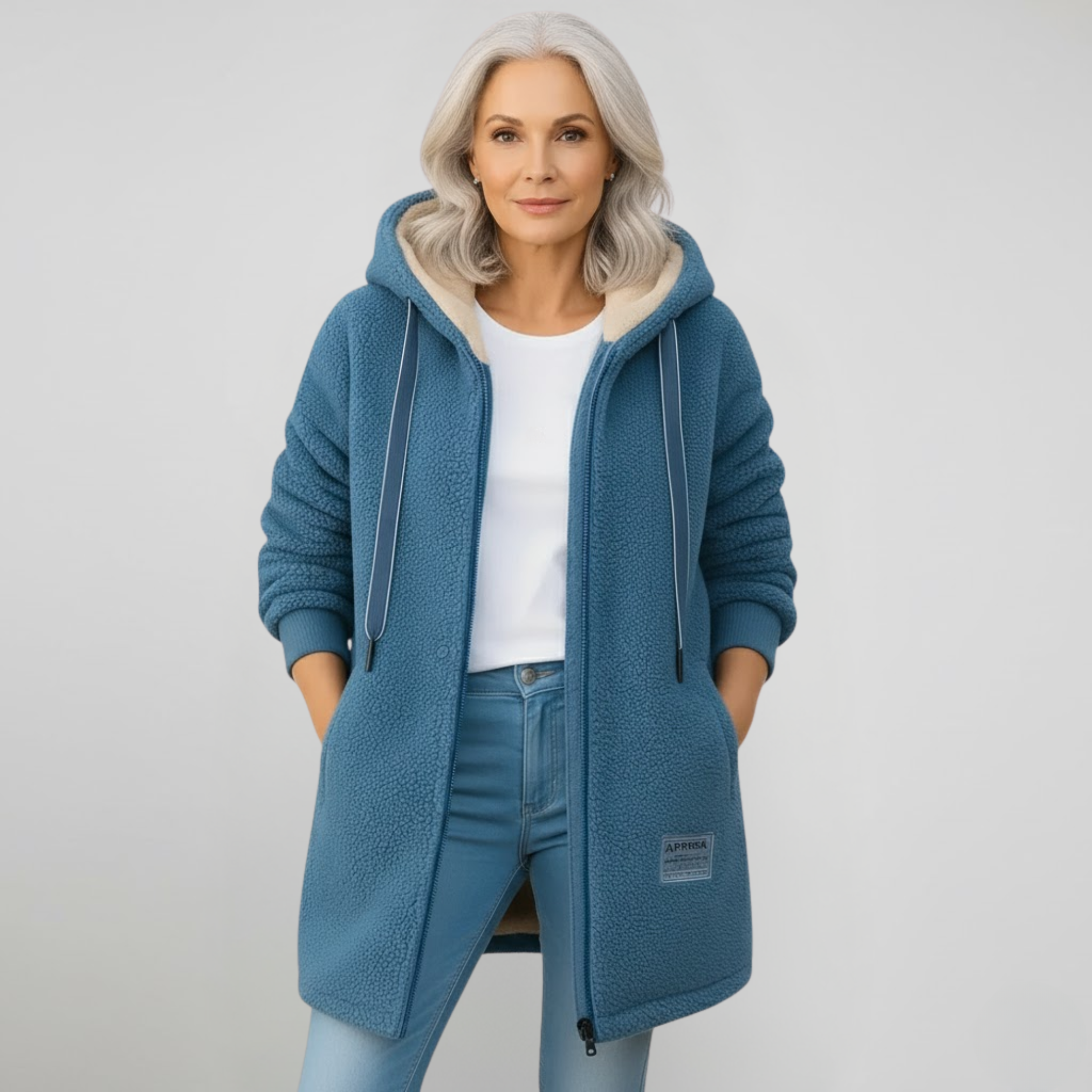Leona | Kuschelige Fleece-Kapuzenjacke