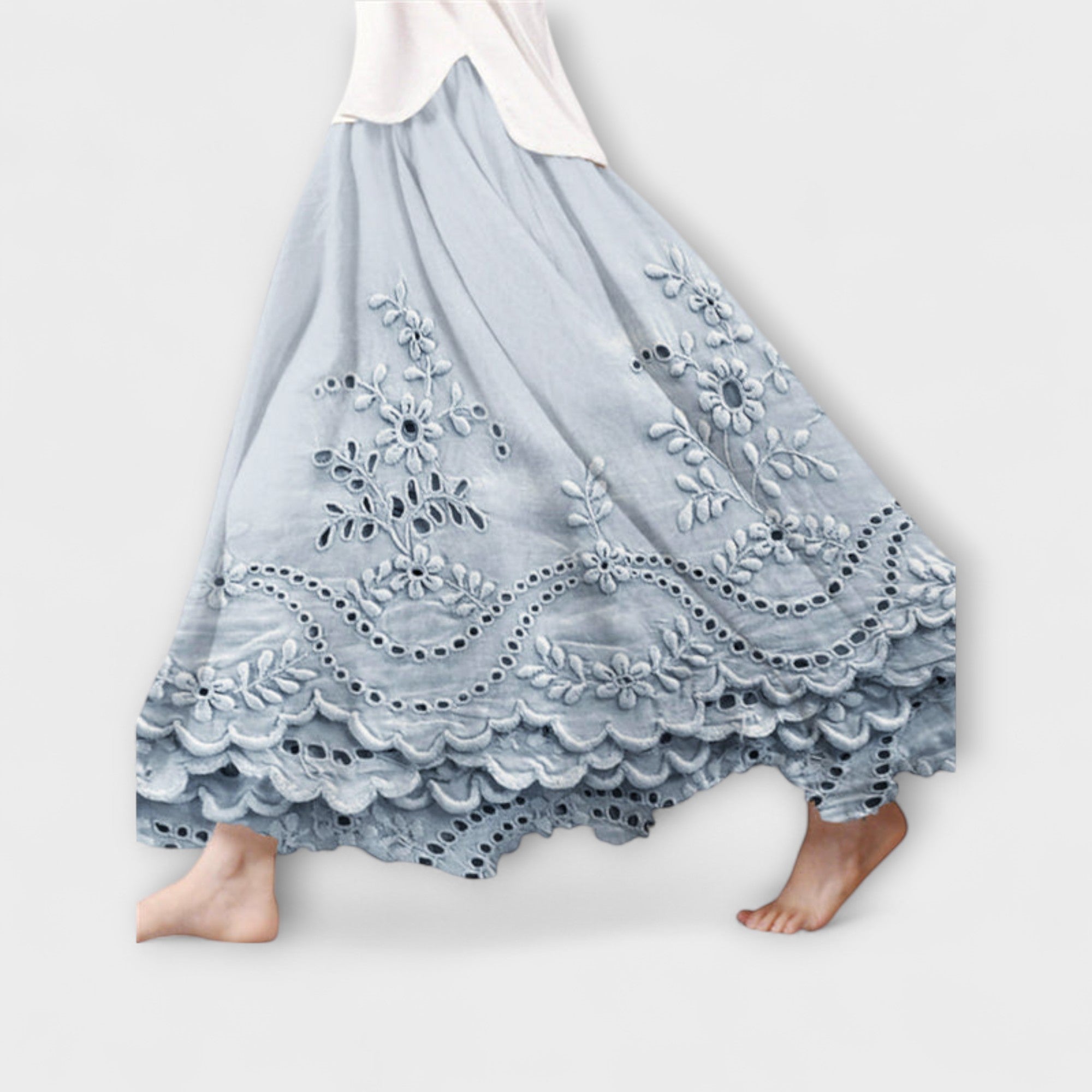 Aurora – Boho Maxirock Mit Stickerei