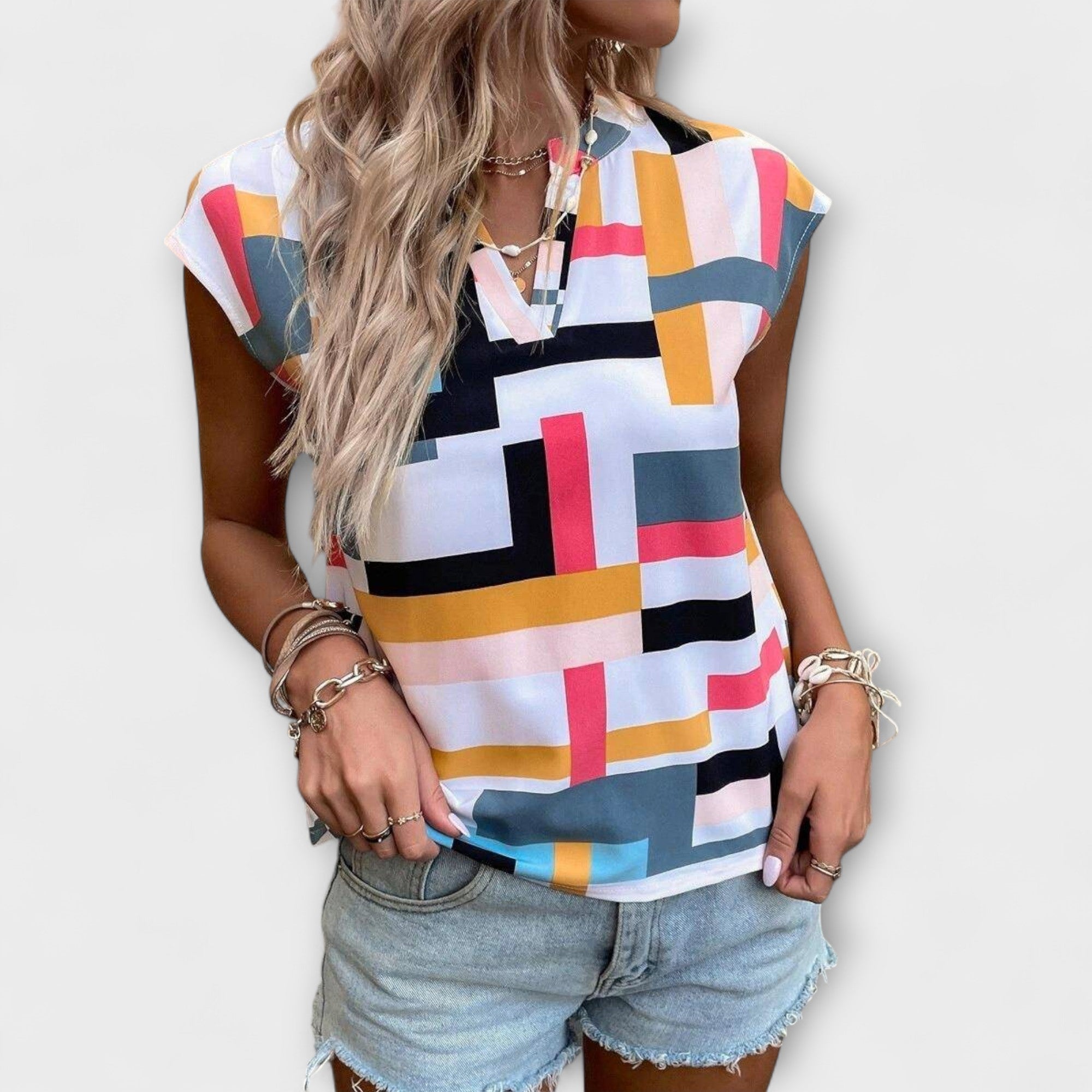 Chloe - Kurzärmelige Bluse