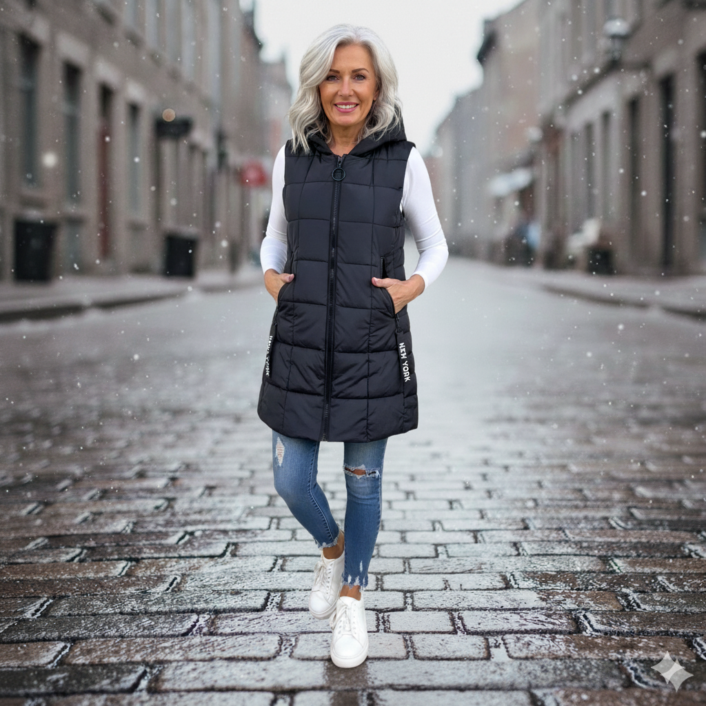 Claudia | Steppweste mit Kapuze