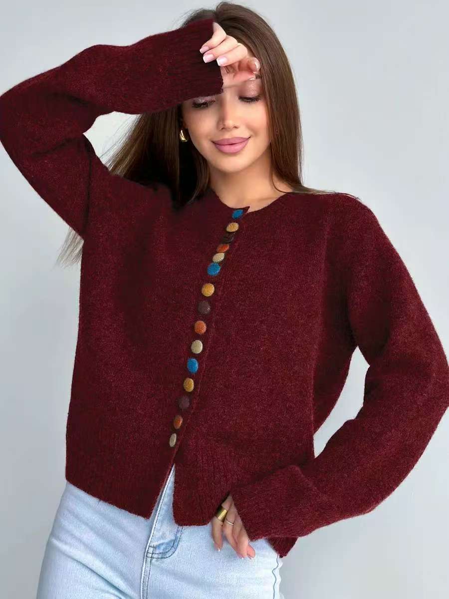 Mara™ | Strickjacke mit Farbakzenten