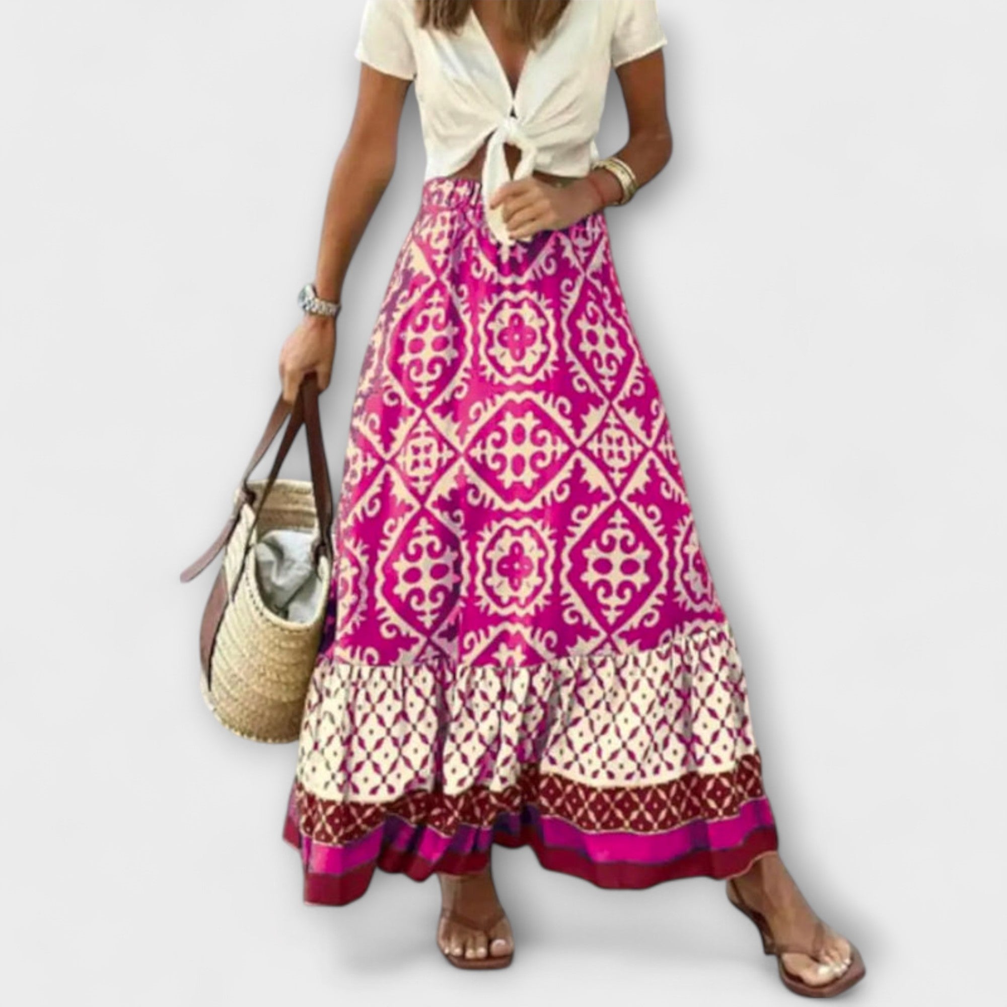 Dagmar - Damen Hochtaillierter Sommerrock