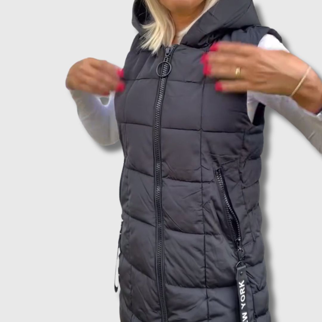 Claudia | Steppweste mit Kapuze